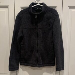 Boys XS (size 6) The North Face Kids Charcoal Fleece Jacket